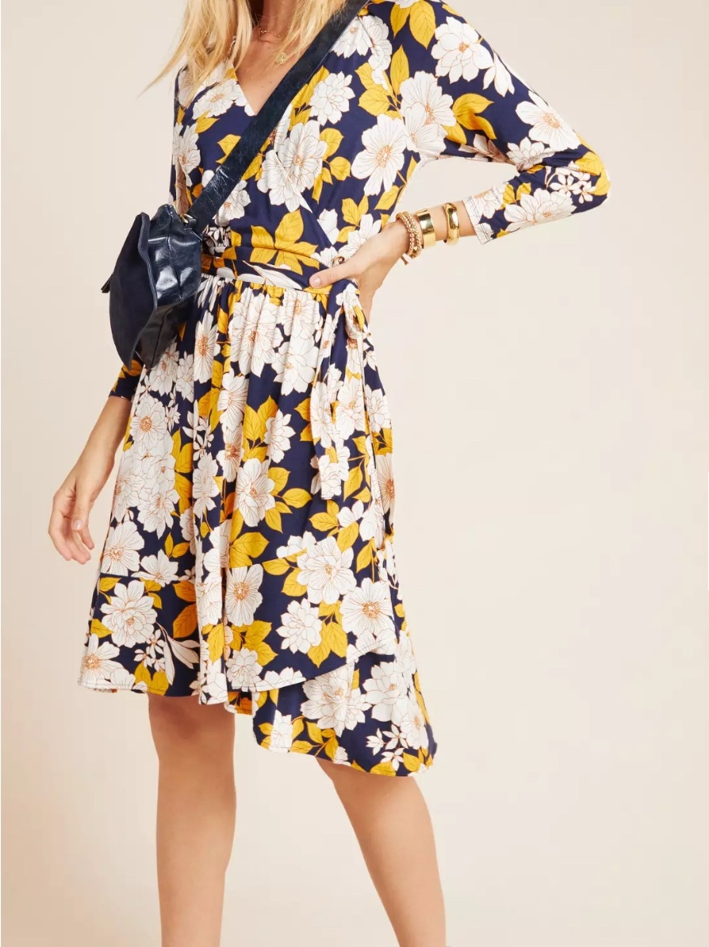 Maeve Anthropologie Angelique Wrap Floral Dress Medium